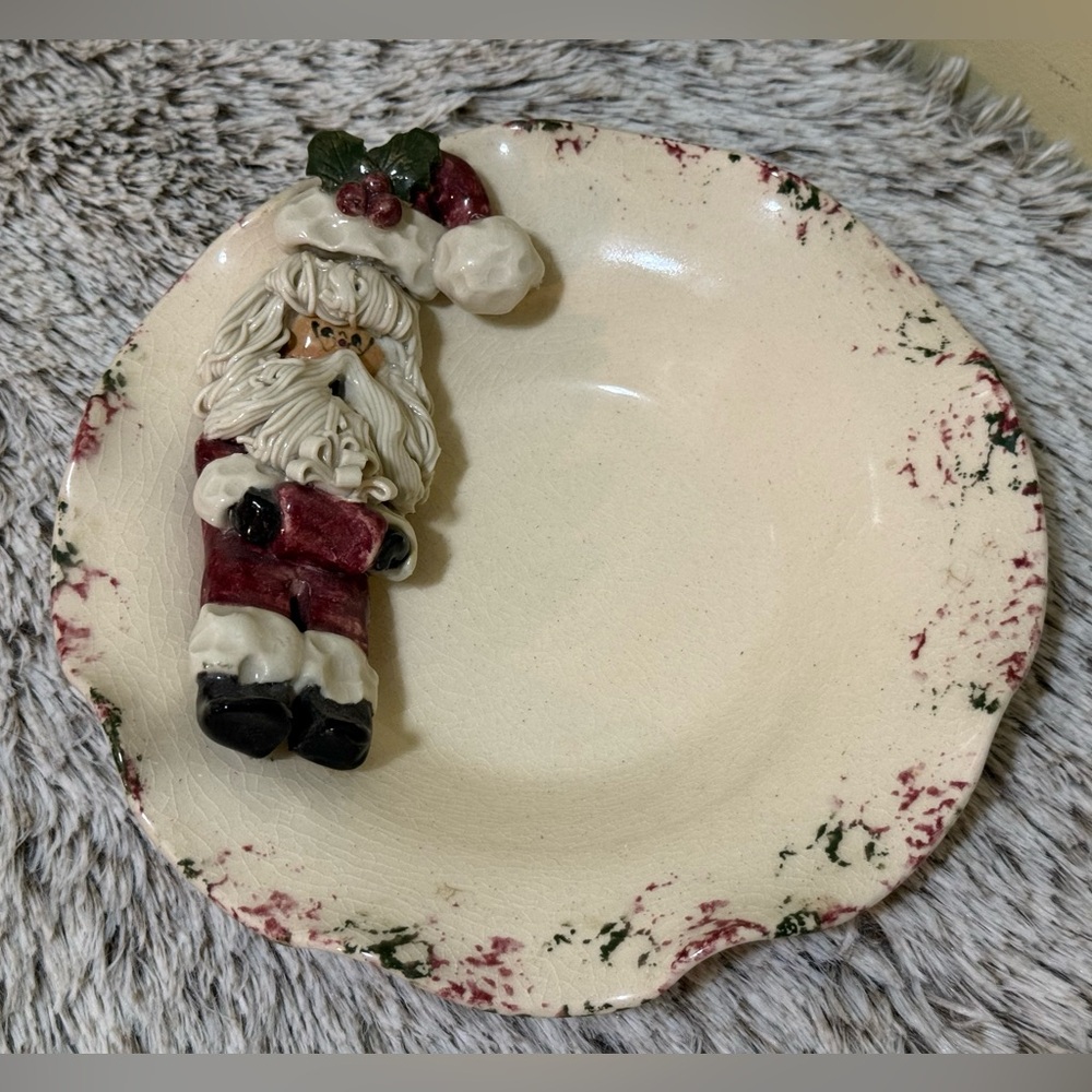 Festive Santa Decorative Plate